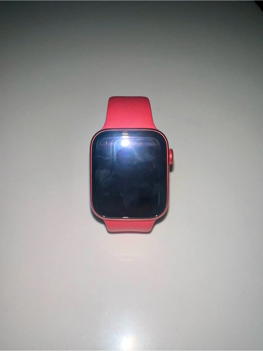 Apple Red Sport Smartwatch with Silicone Band